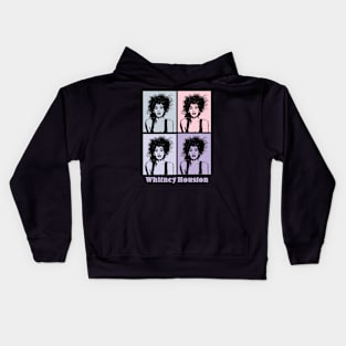 Whitney Houston 80s Pop Art Kids Hoodie